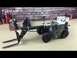 JDM-128 1/14 RC Telescopic Multifunctional Hydraulic Forklift RC Loader Model