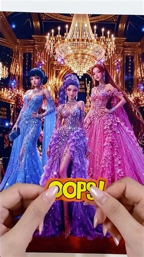 [🌟 PAPER DIY 🌟] Rumi, Mira & Zoey Dazzle the Oscars Red Carpet in Crystal Gowns! ✨🏆👑