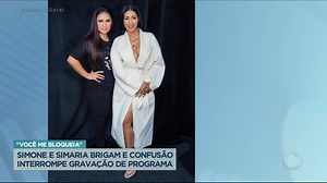 3.8M views · 77K reactions | Simone e Simaria brigam durante gravação de programa; ouça o áudio da discussão. Simaria diz estar cansada de ser bloqueada pela irmã | Portal R7 | Facebook