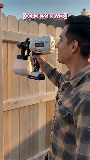 Transform Your Fence in Minutes! 🔥 Easy Electric Paint Sprayer for DIY Home Projects
