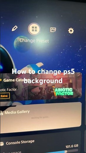 How to change ps5 background