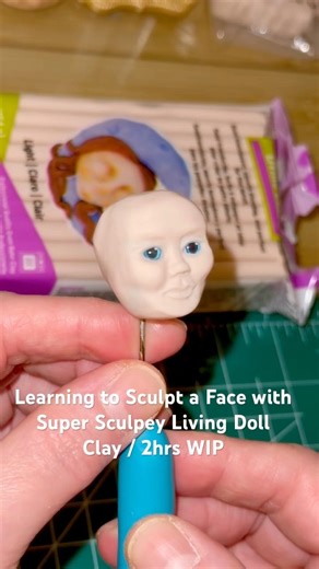 Super Sculpey Living Doll Clay / Sculpting a Fairy Face / WIP