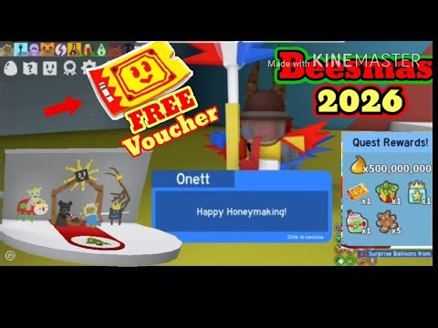 Completing Onett Beesmas Quest And Getting Free Ticket Voucher Bee Swarm Simulator Beesmas Update