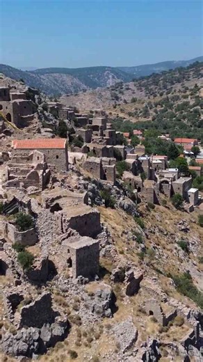 Abandoned Medieval Village and Castle in Chios Greece