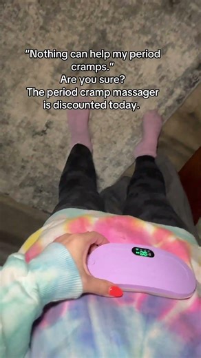 Period Cramp Massager with Heating Pad This massager combines heat and gentle vibration to help