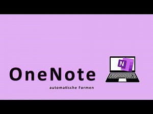 OneNote automatische Formen