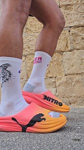 Puma Unwind Nitrocat Sliders 🐈‍⬛️ Sunset Glow-Sun Stream-Black colour 😍 Possibly the most comfortable I ever tried! RUN MORE WORRY LESS ❤️ @pumarunning / @run_shoe_bible #pumasliders #runshoebible #runmoreworryless #gowild | run_shoe_bible