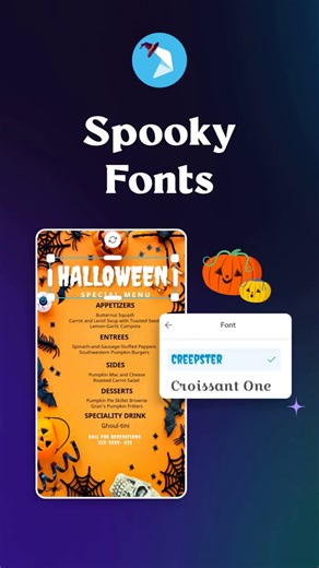 61 reactions | Witching hour fonts have entered the chat. Perfect for spells, invites, and spooky stories. 慄‍♀️️⁠ ⁠ Start your Halloween prep using the link in bio! | PosterMyWall | Facebook