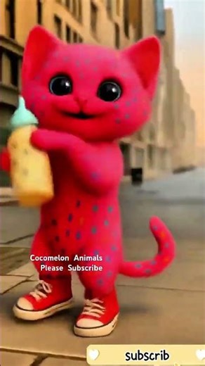 Dinka chika 🐱🍼 #cocomelon #subscribe #animals #dinkachika #shorts #shortsfeed #catvideos #viral