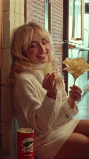 When it comes to Pringles and Sabrina, it was love at first bite🤭 #ad #Pringles #BigGame