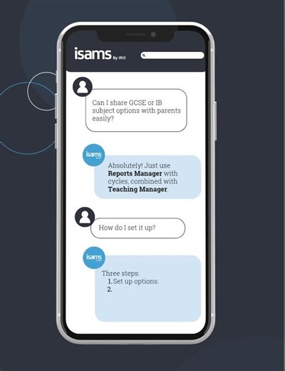 With iSAMS you can easily share GCSE or IB subject options