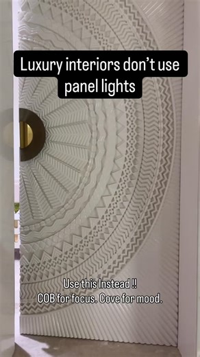 Stop using panel lights 🚫 COB cove lighting is the secret behind luxury false ceilings ✨ Soft glow, clean lines, zero glare — this is how designers create premium interiors. Save this before planning your ceiling 👀 #FalseCeilingDesign #CeilingLighting #COBLighting #CoveLighting #InteriorDesignIndia | Ols Associates