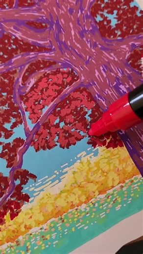 Tree Illustration with Posca Markers