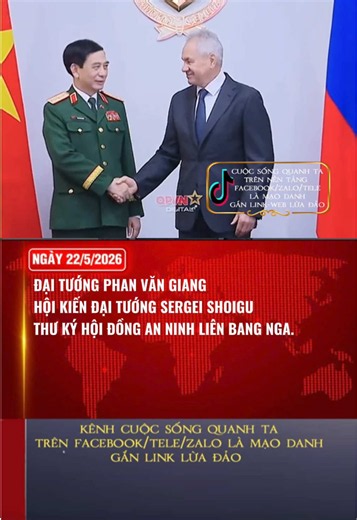 Đại tướng Phan Văn Giang đã hội kiến Đại tướng Sergei Shoigu Thư ký Hội đồng An ninh Liên bang Nga. #cuocsongquanhta #tintuc #daituongphanvangiang #russia #moscow