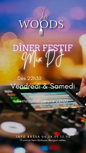 𝐂’𝐞𝐬𝐭 𝐕𝐞𝐧𝐝𝐫𝐞𝐝𝐢...!! Toute l'équipe du Woods vous attend dès 19h avec de délicieux cocktails, du son, et de la bonne humeur... pour un apéro ou un dîner entre amis 😍✨🎧 Réservation conseillée ➡️ https://www.restaurant-woods.fr/contact.html ☎️ 𝟬𝟰 𝟮𝟴 𝟯𝟱 𝟭𝟮 𝟵𝟬 📍 15 avenue Henri Barbusse, BOURGOIN-JALLIEU 🚗 Parking gratuit #woods #restaurant #apéro #resto #club #bourgoinjallieu #Isère #lyon #dj #dinerfestif | WOODS Restaurant