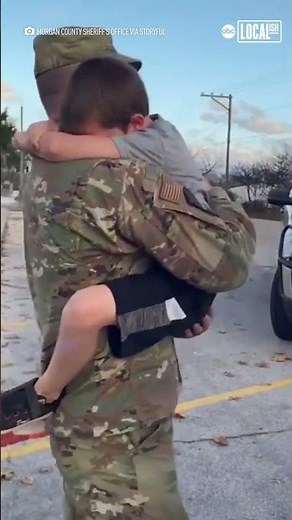 Dad surprises son after military deployment