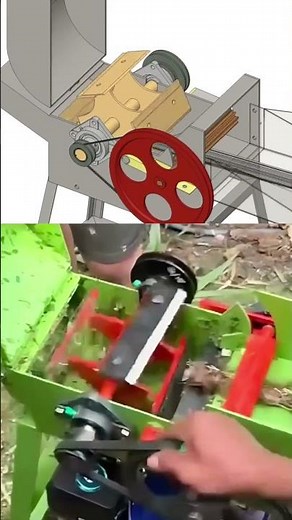 Powerful Chaff Cutter Machine | Belt Driven Fodder Cutting Mechanism & Smart Farm Engineering #viral