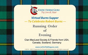 6. Burns Virtual Supper Running Order Of Evening