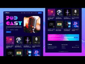 Build a responsive podcast website using html css javascript