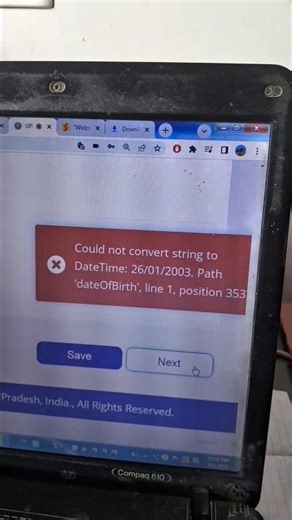 could not convert string date time error solving now website under
