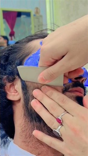 New Beard Removing Easy | Beard Waxing Video #barber #beard #shorts
