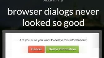 Javascript Dialog Box Prompt Plugin - Alertify.js