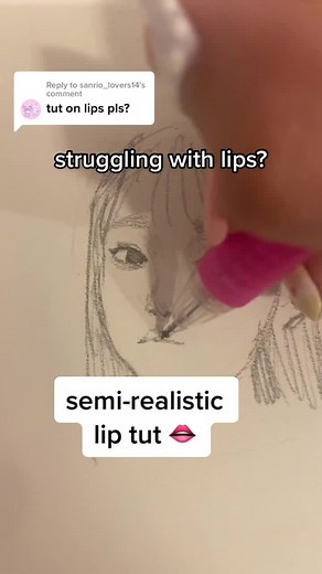 Semi-Realistic Lip Drawing Tutorial