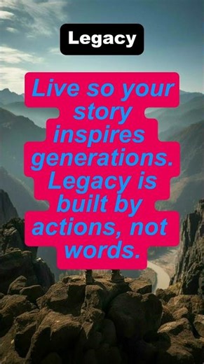 Build a Legacy That Inspires 🌟 | #legacy #motivation #inspiration
