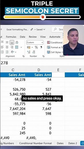 Excel's Hidden ;;; Formatting Trick Explained