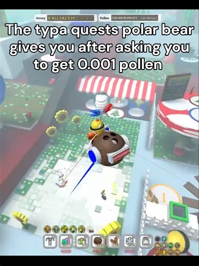 polar bear is more chopped than his dishes #bss #beeswarmsim #beeswarmsimulator #beesmas #roblox