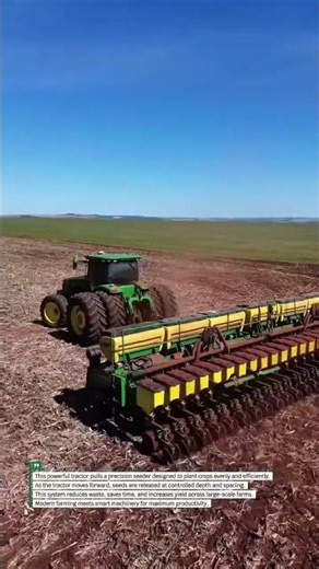 Smart Tractor Seeder Boosts Farm Efficiency #FarmingTech #AgriMachine #USA