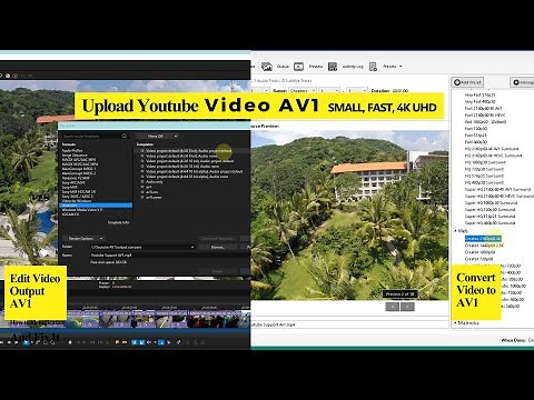 Encode video AV1 and upload Youtube AV1 or play Android TV