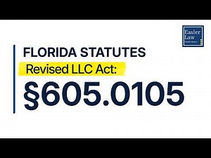 §605.0105: Operating Agreement; Scope, Function, and Limitations | Florida Revised LLC Act
