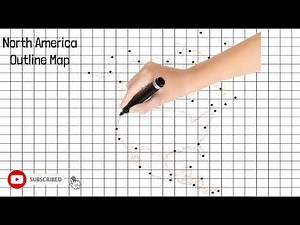 How to Draw North America Map Easily? / North America Outline Map Draw / North America Continent