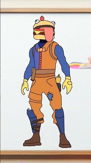 How to draw Beef Boss - Fortnite skin #drawing #fortnitebrunomarsskin #art