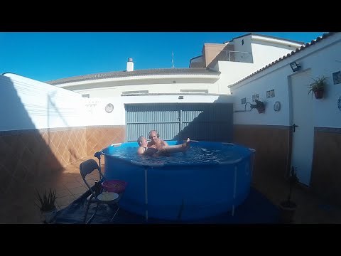 Montaje Piscina Desmontable Tubular Circular Pool 305x76 cm de Amazon.