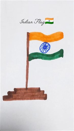 Indian flag art 🇮🇳 #drawing #shorts #diy #trending #easy #painting #flag
