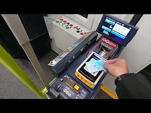 広電電車の両替機でICカードにチャージする方法