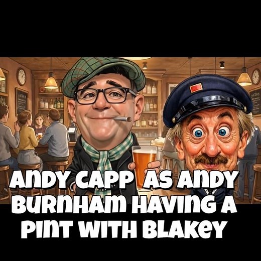 andy capp as andy burnham with blakey on the buses funny ai clip