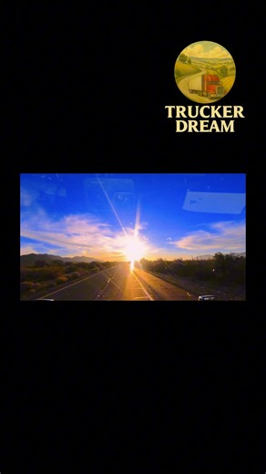 POV: Big Rig Rolling Through Arizona at Sunrise 🌅