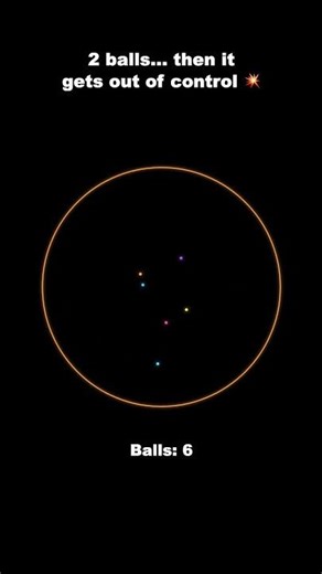 2 balls collide and multiply... #Shorts