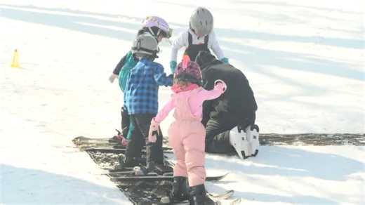 Kids hit the slopes at Powder Mills Park during February break