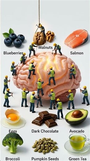 9 Foods That Boost Your Brain Power Improve Memory & Focus Naturally #brainhealth #brainpower