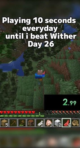 Playing 10 seconds everyday until i beat Wither Day 26 #minecraft