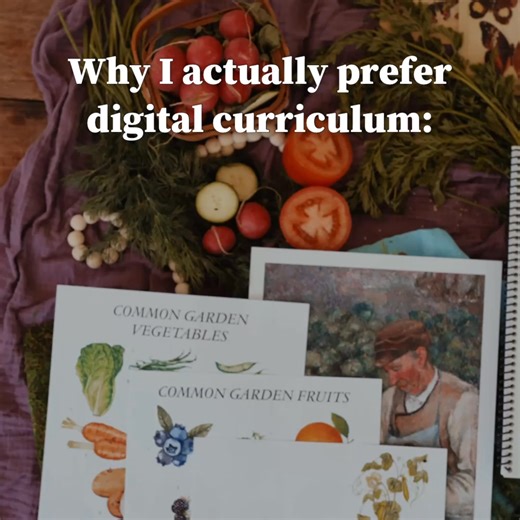 Digital curriculum has actually simplified our homeschool. ✨ I download it instantly — no waiting, no shipping fees. ✨ I print only what we need. ✨ I can use my own binder system. ✨ I can reprint student pages if we make mistakes. ✨ I can get it professionally printed locally for a fraction of the cost of pre-bound materials. It gives me flexibility without sacrificing beauty or depth. Treehouse Nature Study was designed with this in mind — simple weekly rhythms, living books, poetry, notebookin