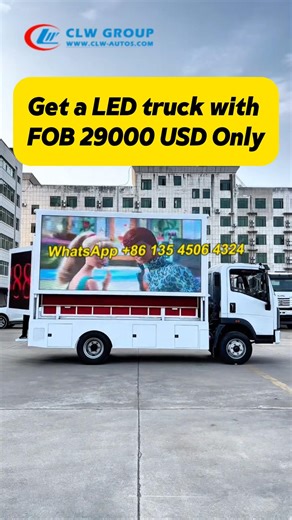 Start mobile LED advertising business with sinotruk howo p4 led screens Truck with 29000 USD