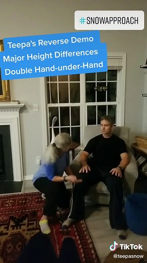 Teepa Snow Demonstrates Hand-under-Hand Support for Height Differences