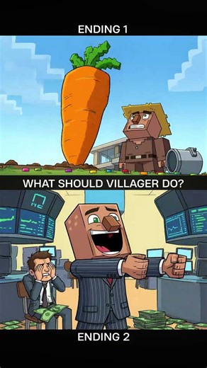 Choose Ending1 or Ending2: Infinite Emeralds or Giant Carrots?