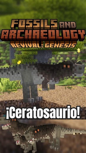 ¡Ceratosaurio! - Fossils and Archaeology 1.20.1 - Mob Showcase #minecraft #minecraftbuilding