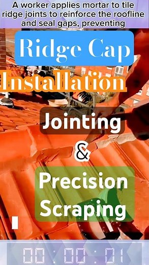 Ridge Cap Installation and Repair Using Mortar Jointing and Precision Scraping Technique